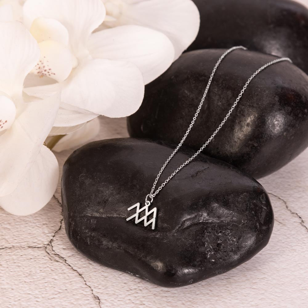 Aquarius White Gold Necklace