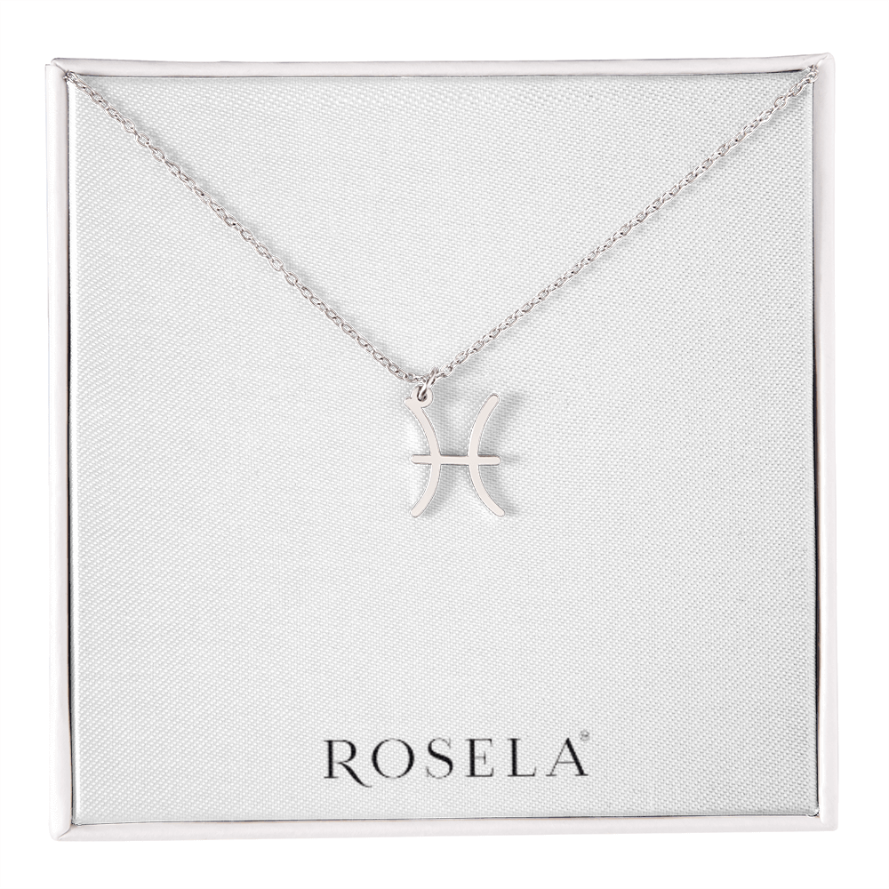 Pisces White Gold Necklace