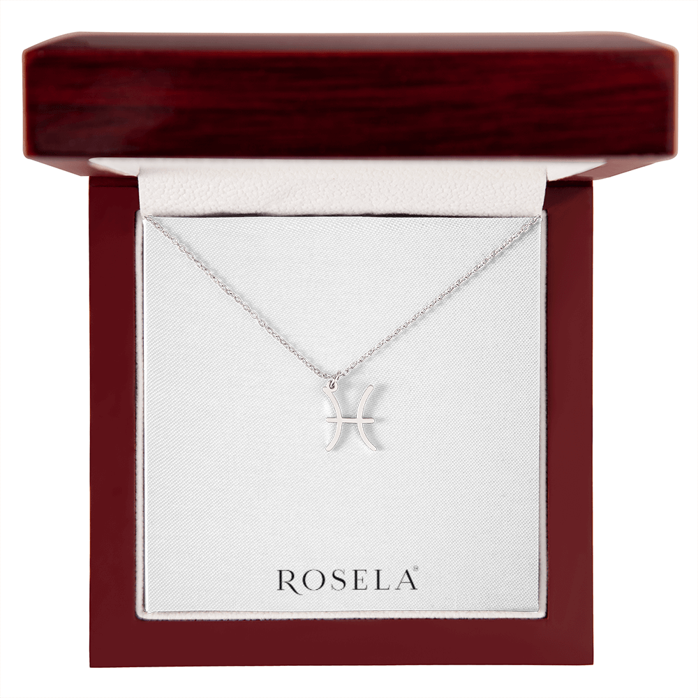 Pisces White Gold Necklace