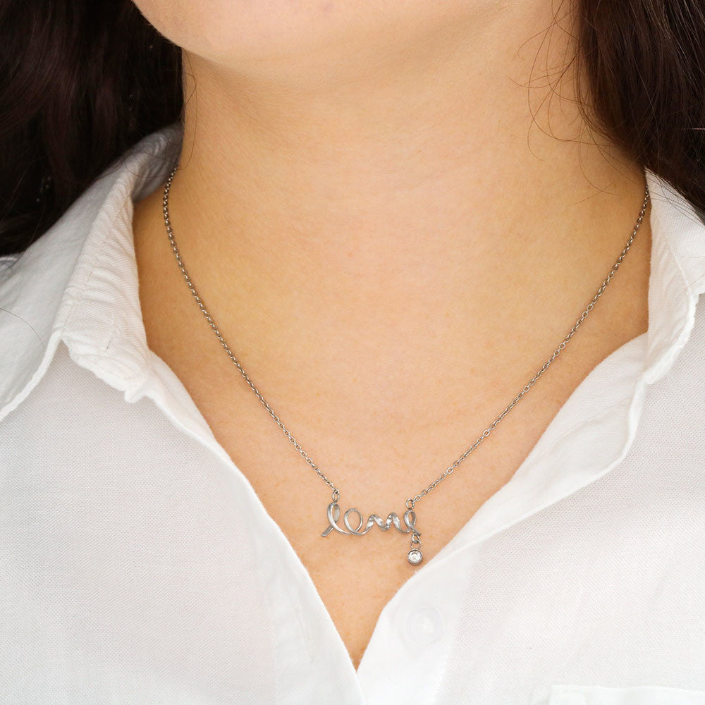 Elegant Love White Gold Necklace