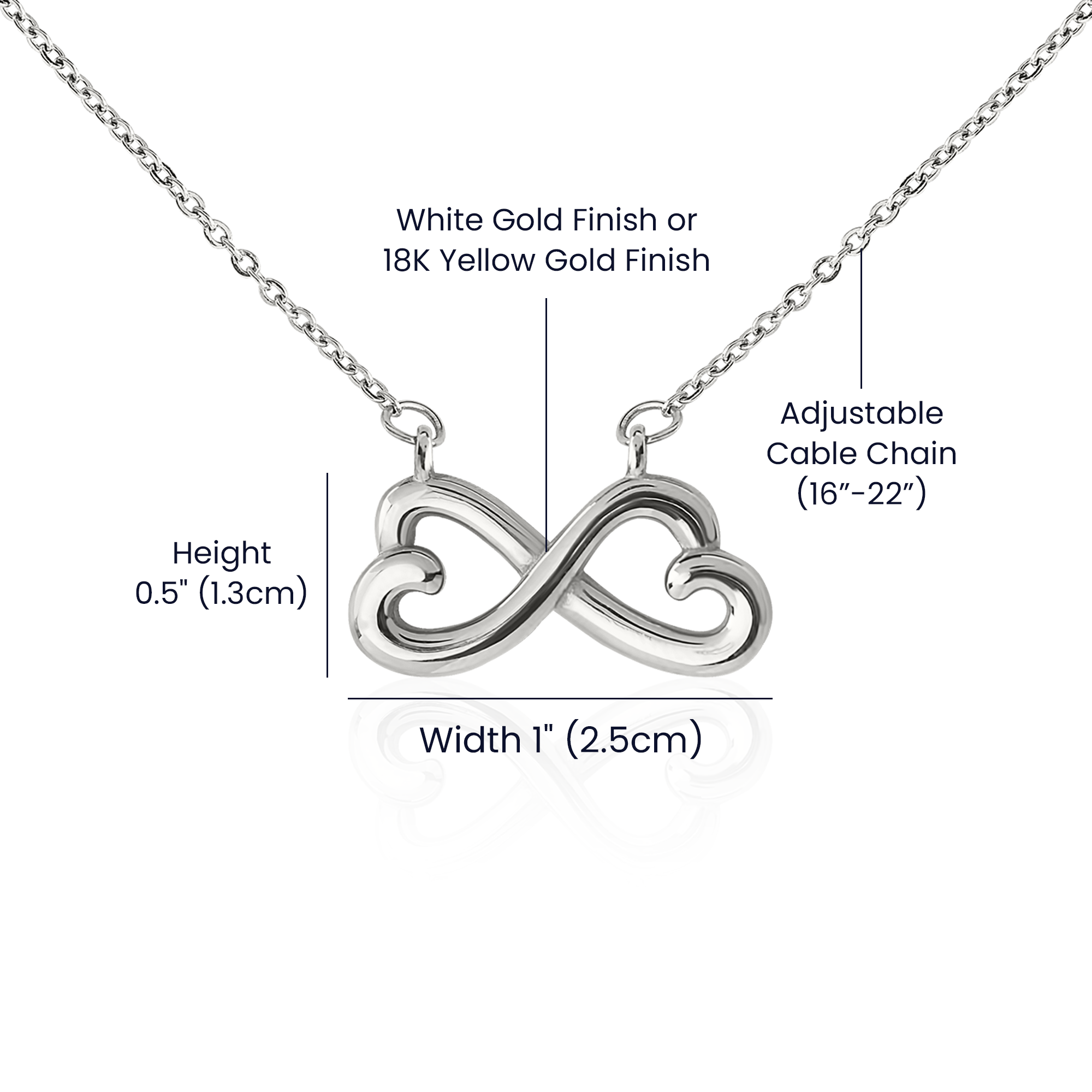 Endless Love White Gold Necklace