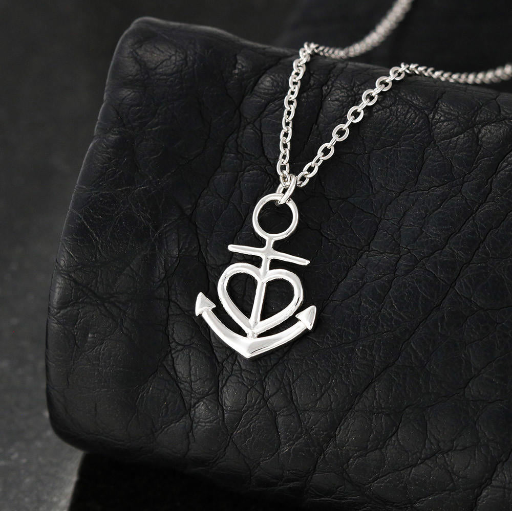 Anchor White Gold Necklace