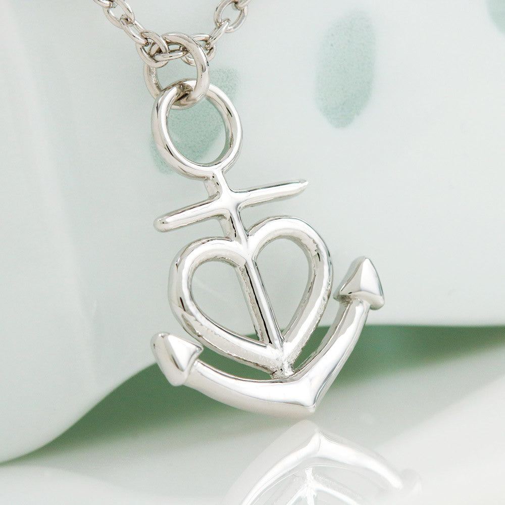 Anchor White Gold Necklace