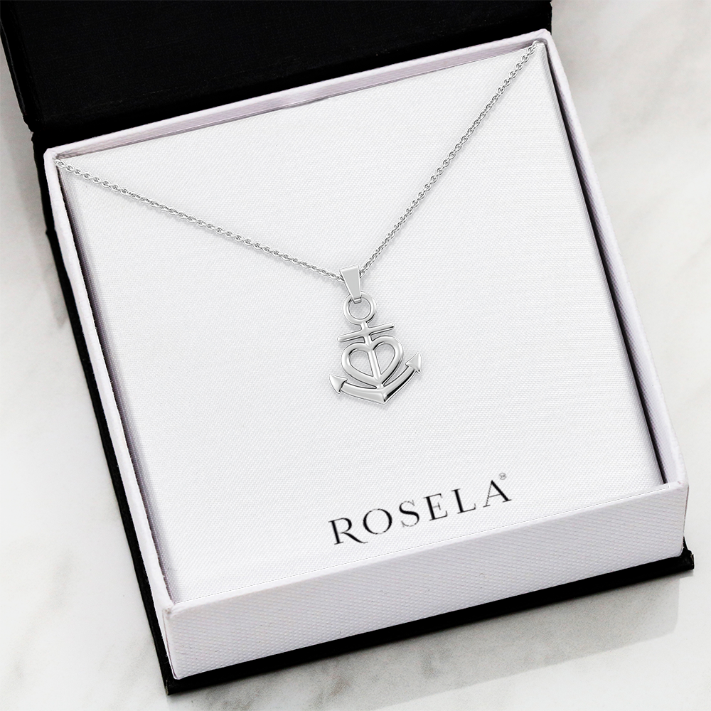 Anchor White Gold Necklace