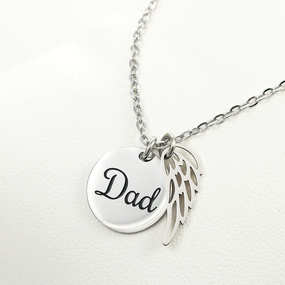 White Gold Dad Necklace