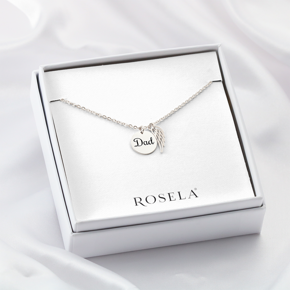 White Gold Dad Necklace