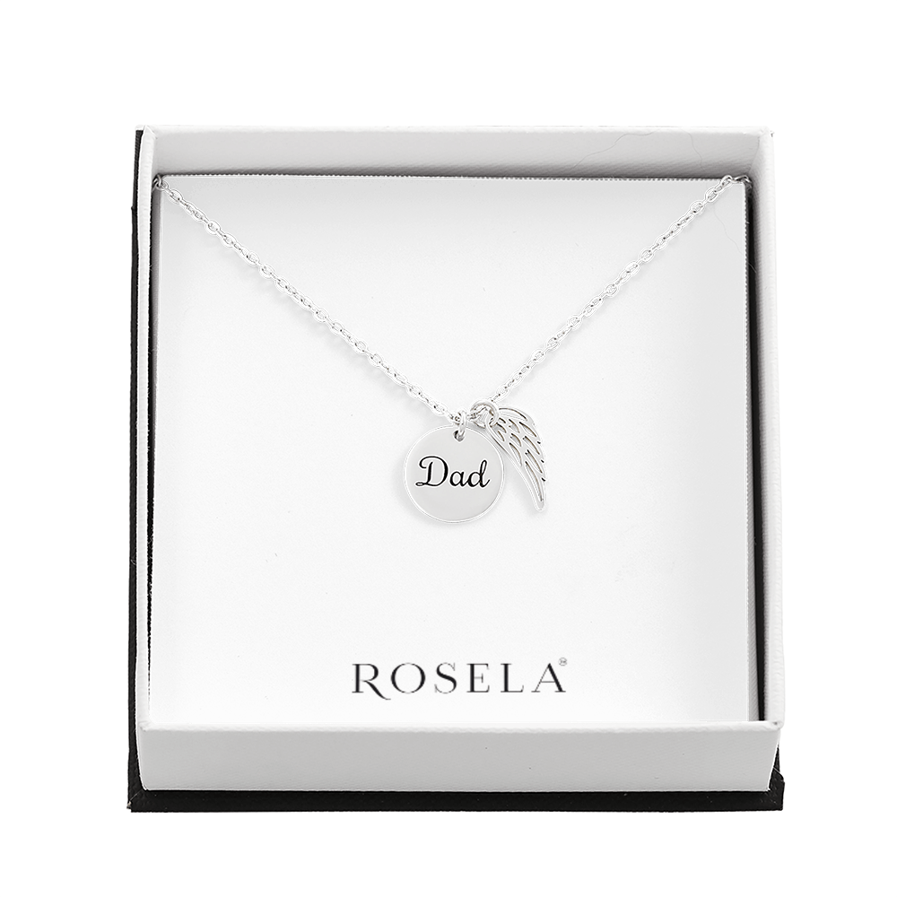 White Gold Dad Necklace