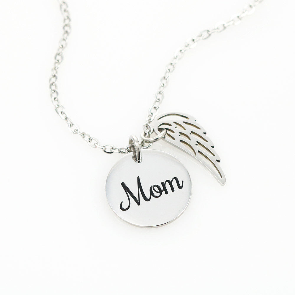 White Gold Mom Necklace