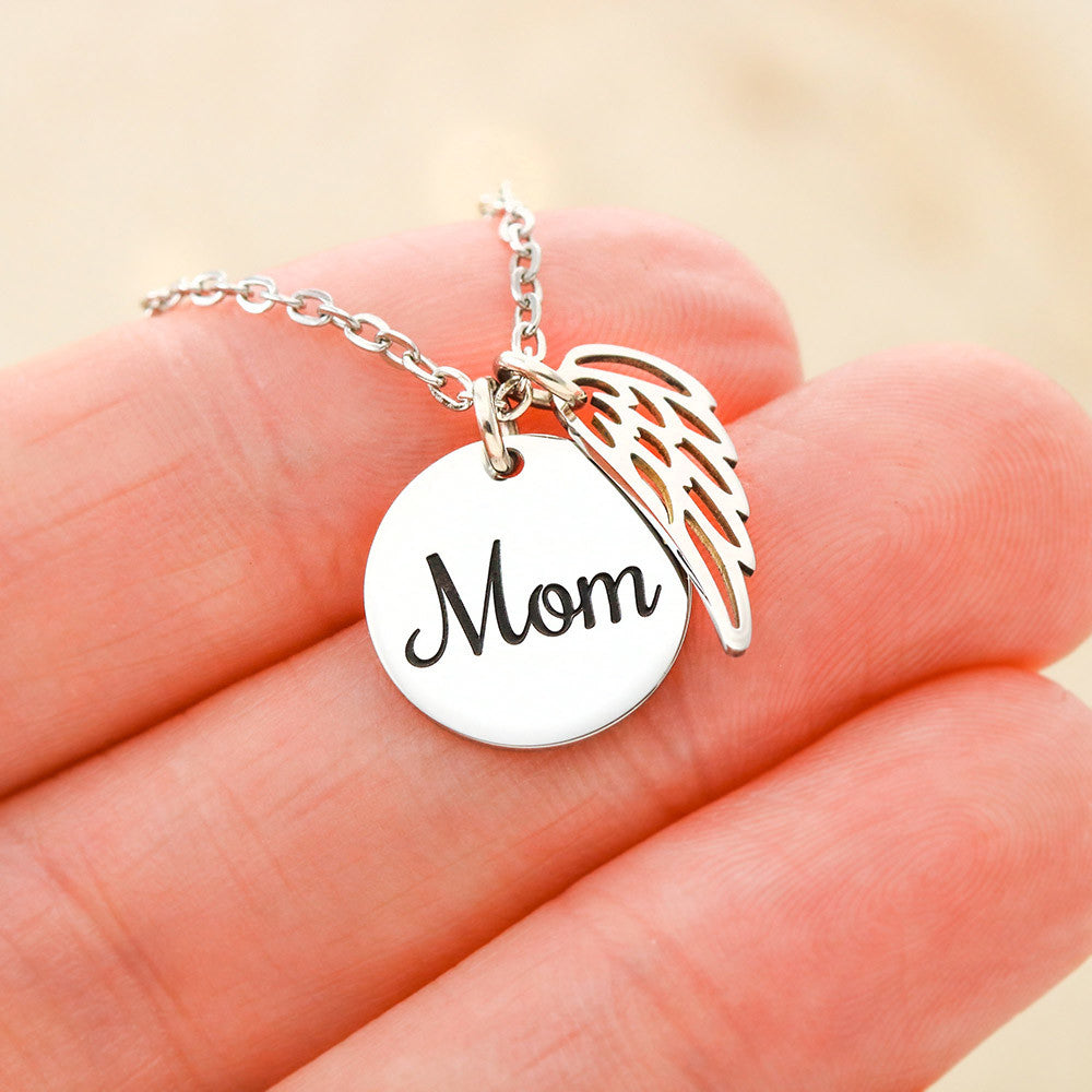 White Gold Mom Necklace
