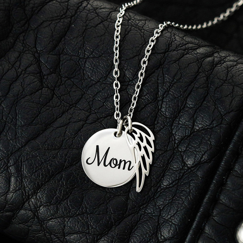 White Gold Mom Necklace