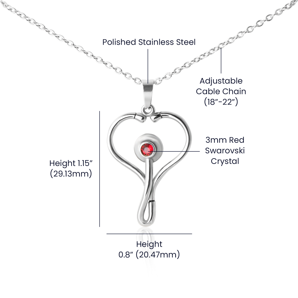 White Gold HeartScope Necklace