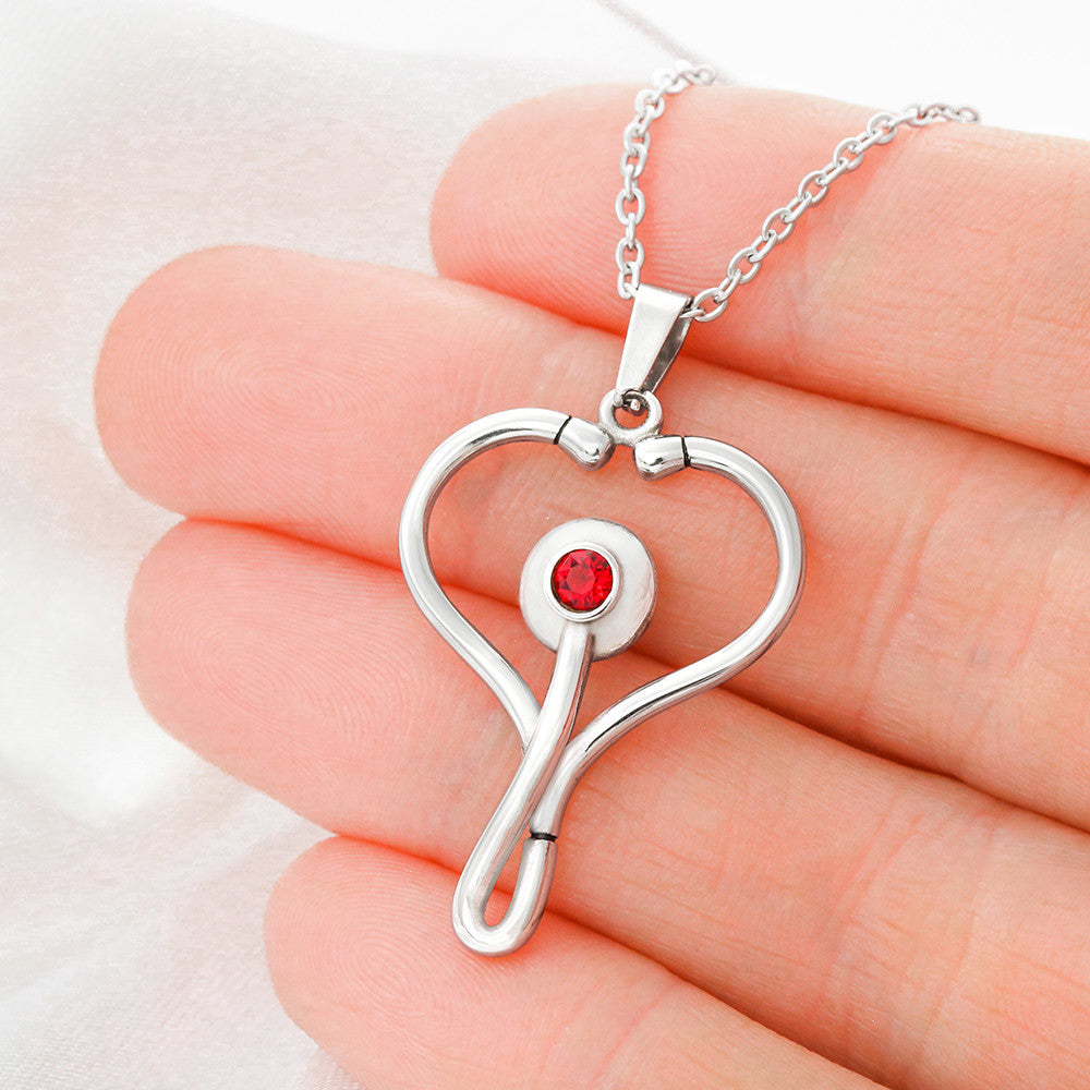 White Gold HeartScope Necklace