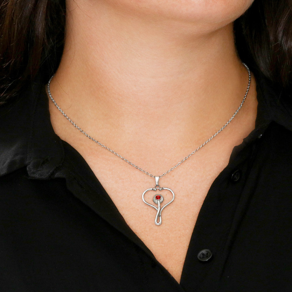 White Gold HeartScope Necklace