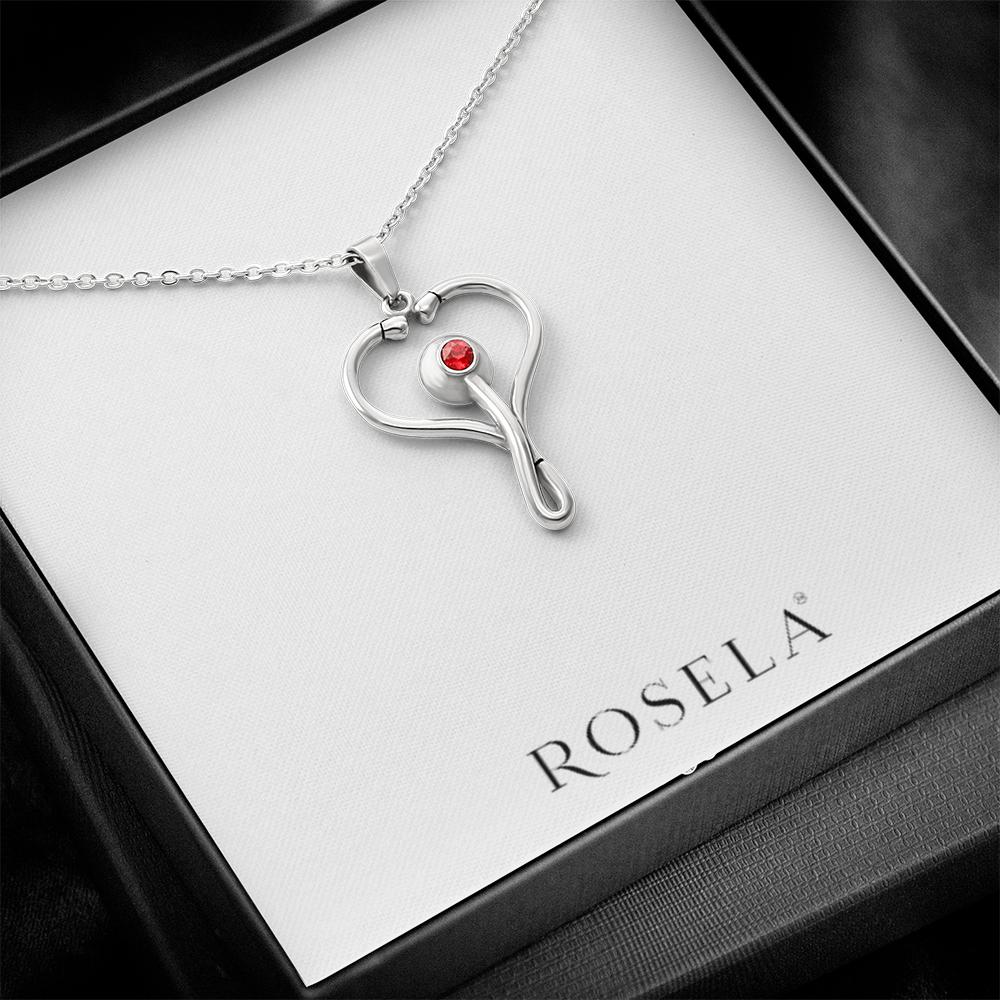 White Gold HeartScope Necklace