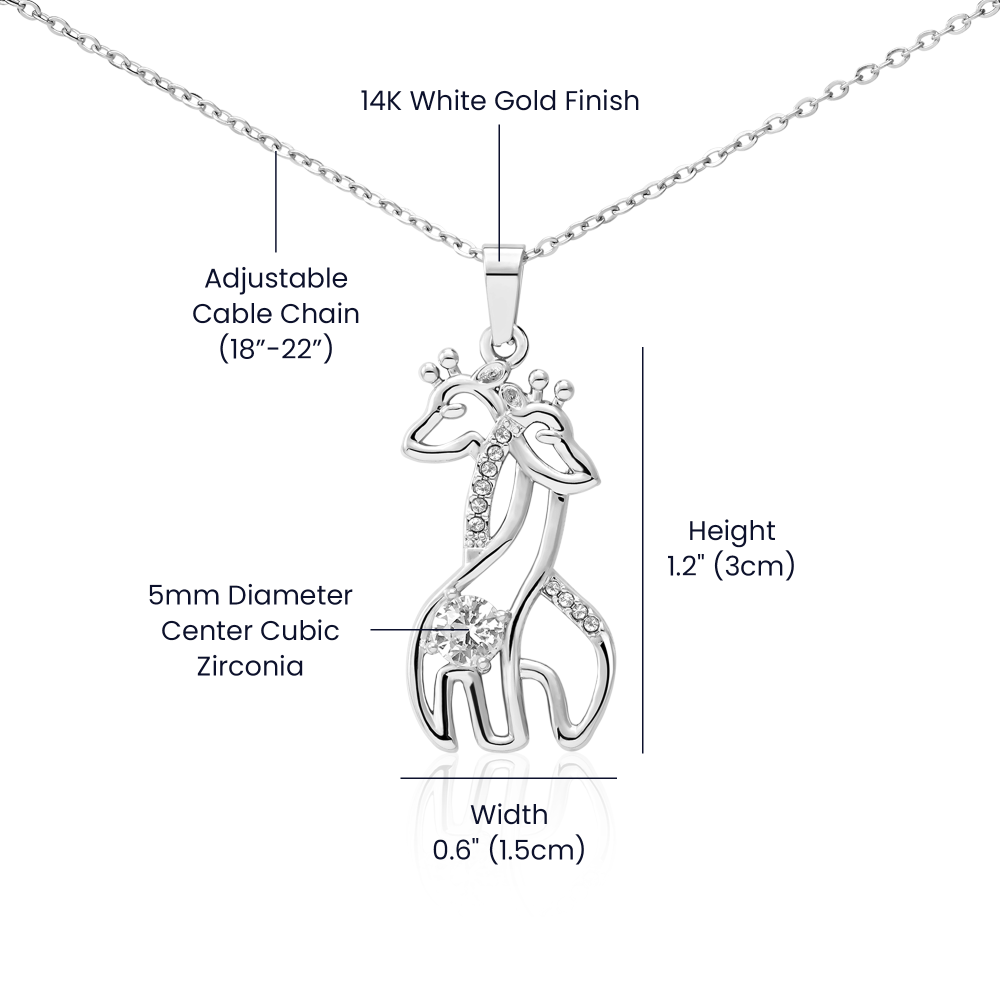 Giraffe White Gold Necklace