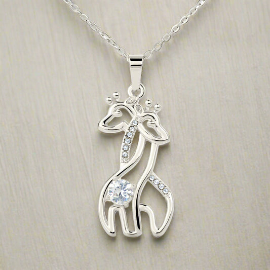Giraffe White Gold Necklace