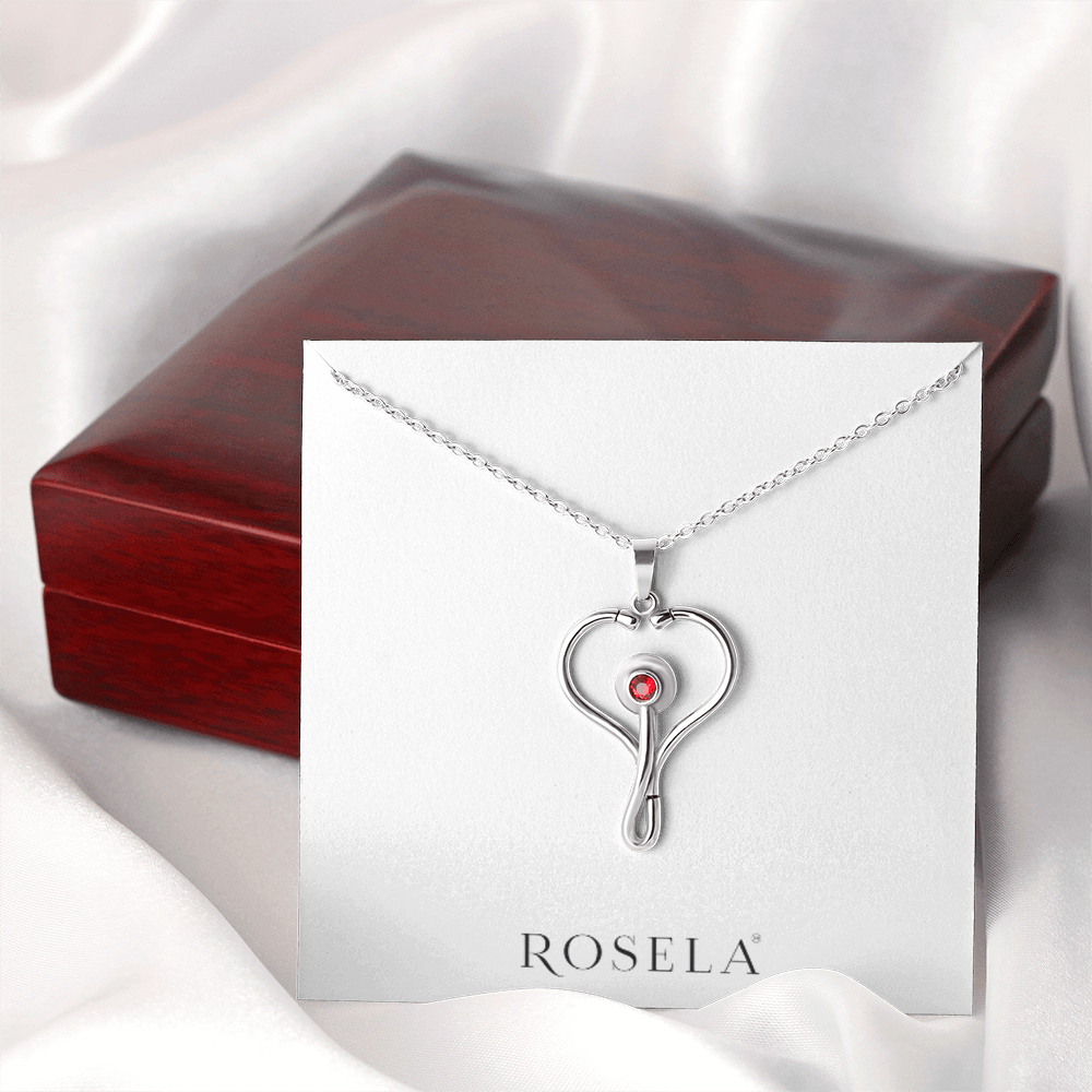 White Gold HeartScope Necklace